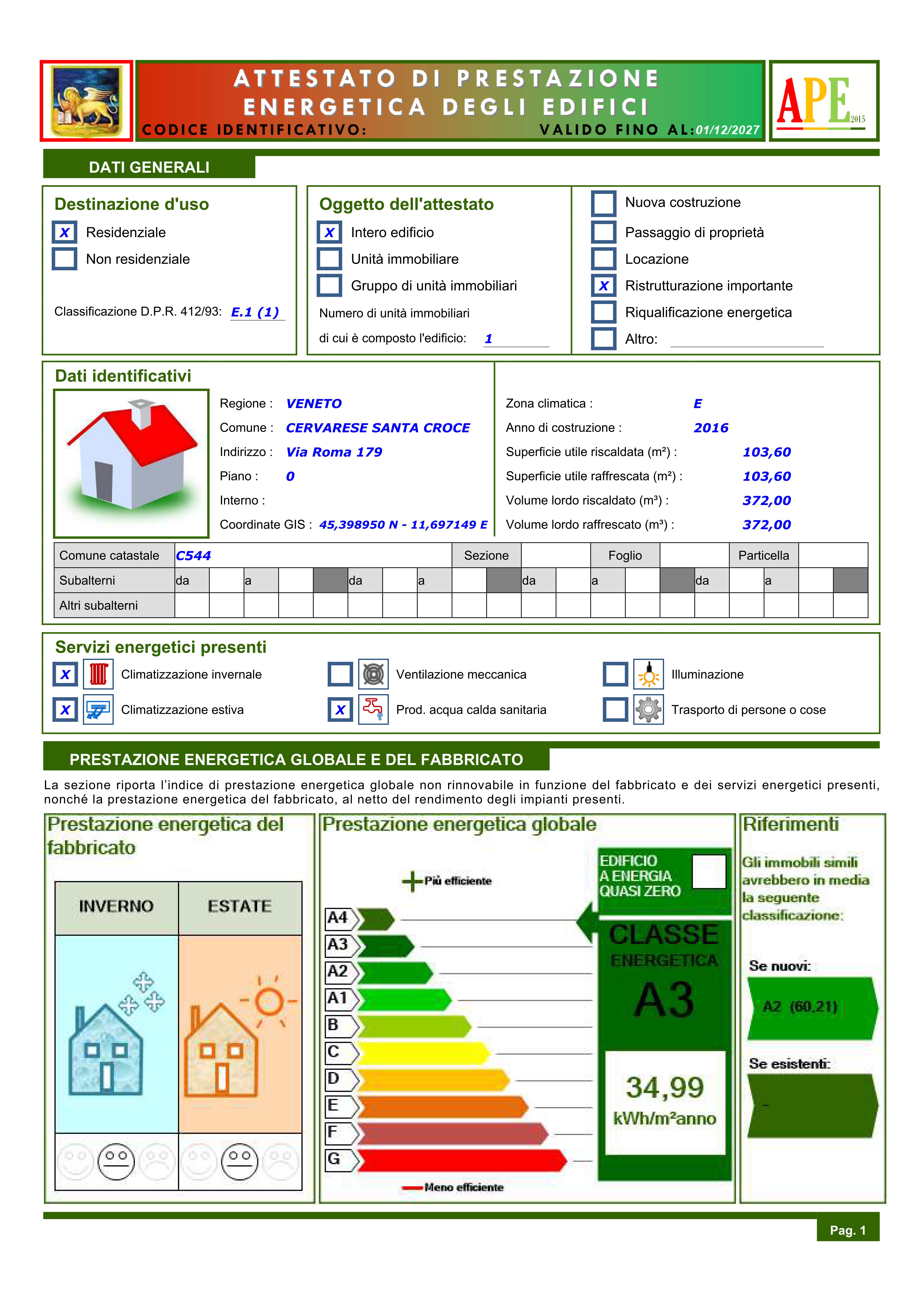 ANALISI ENERGETICHE E ATTESTATI DI PRESTAZIONE ENERGETICA